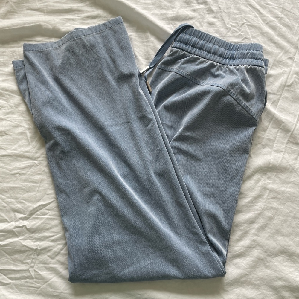 Light Blue Relaxed Drawstring Pants